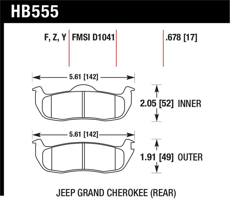 Nissan Armada Brake Pads - Hawk Performance - LTS - `05-`10